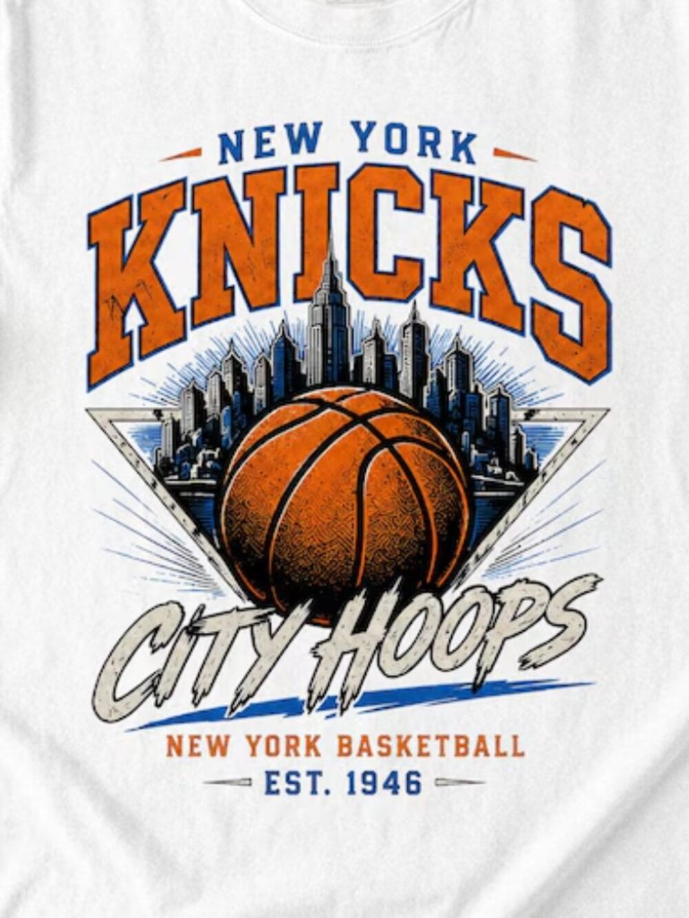 New York Knicks Shirt, Comfort Colors NY Basketball Unisex T Shirt - Picture 2 of 5